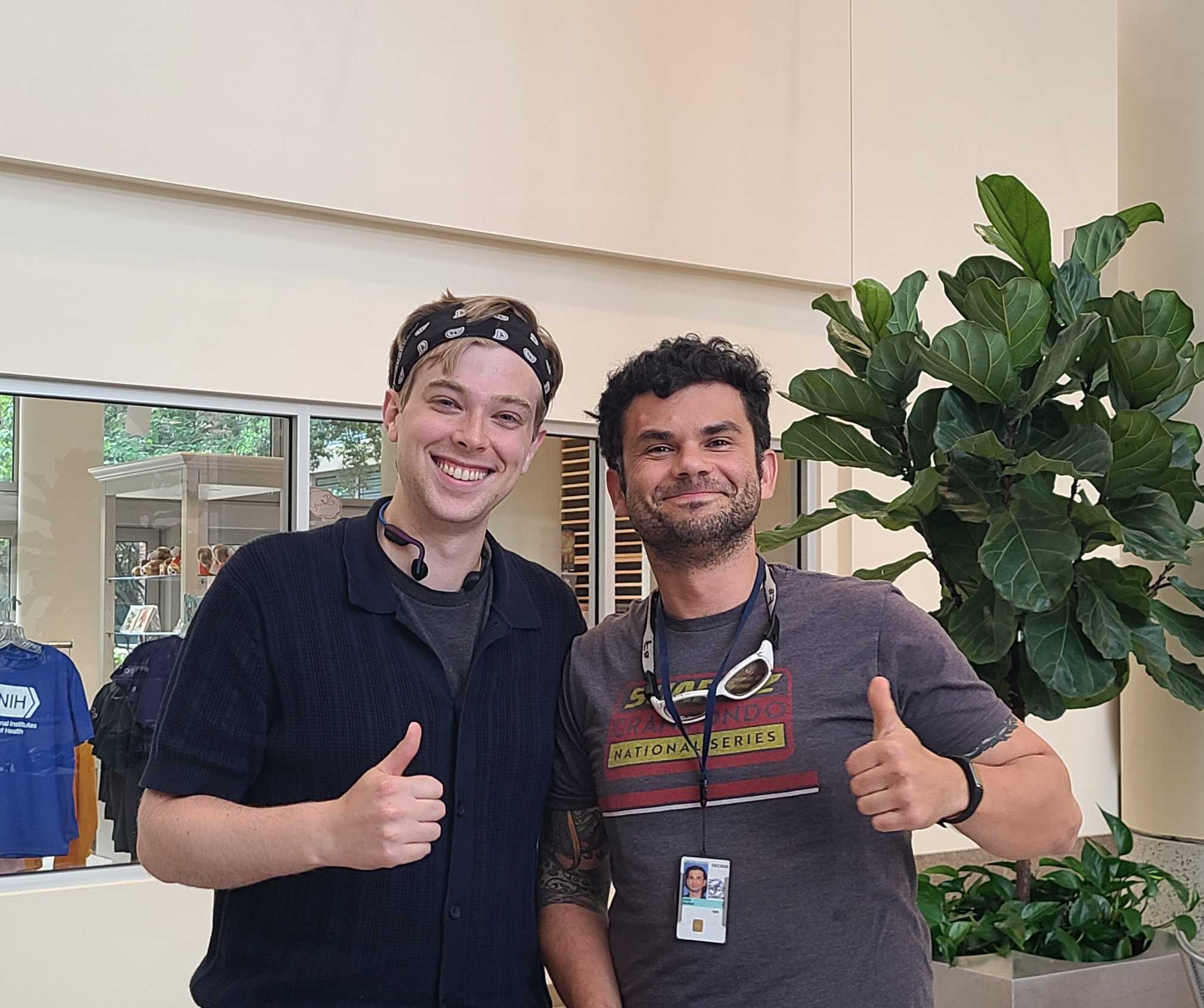 Josh and his mentor, Burak
